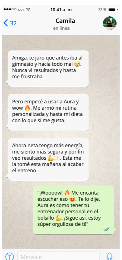 Testimonio WhatsApp